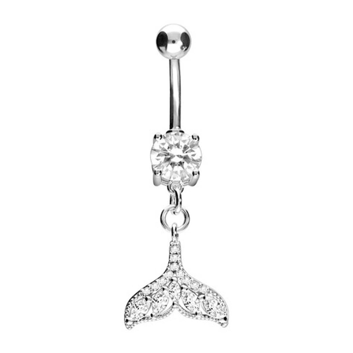 Sirena Shimmer | Piercing Ombelico Pendente in Acciaio Chirurgico 316L