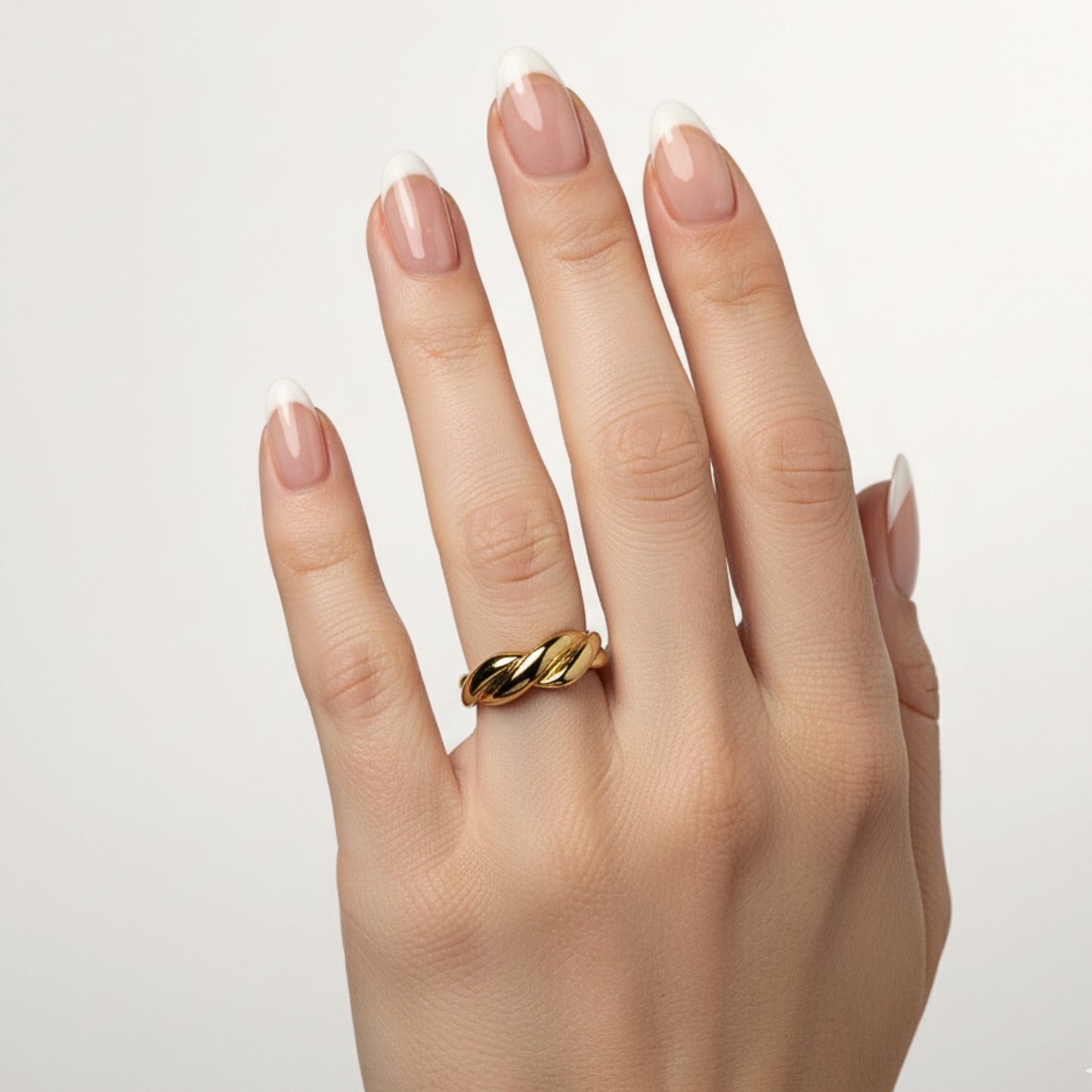 Anello Intreccio Max | Regolabile in Acciaio Inox – Design Nodo Fluido