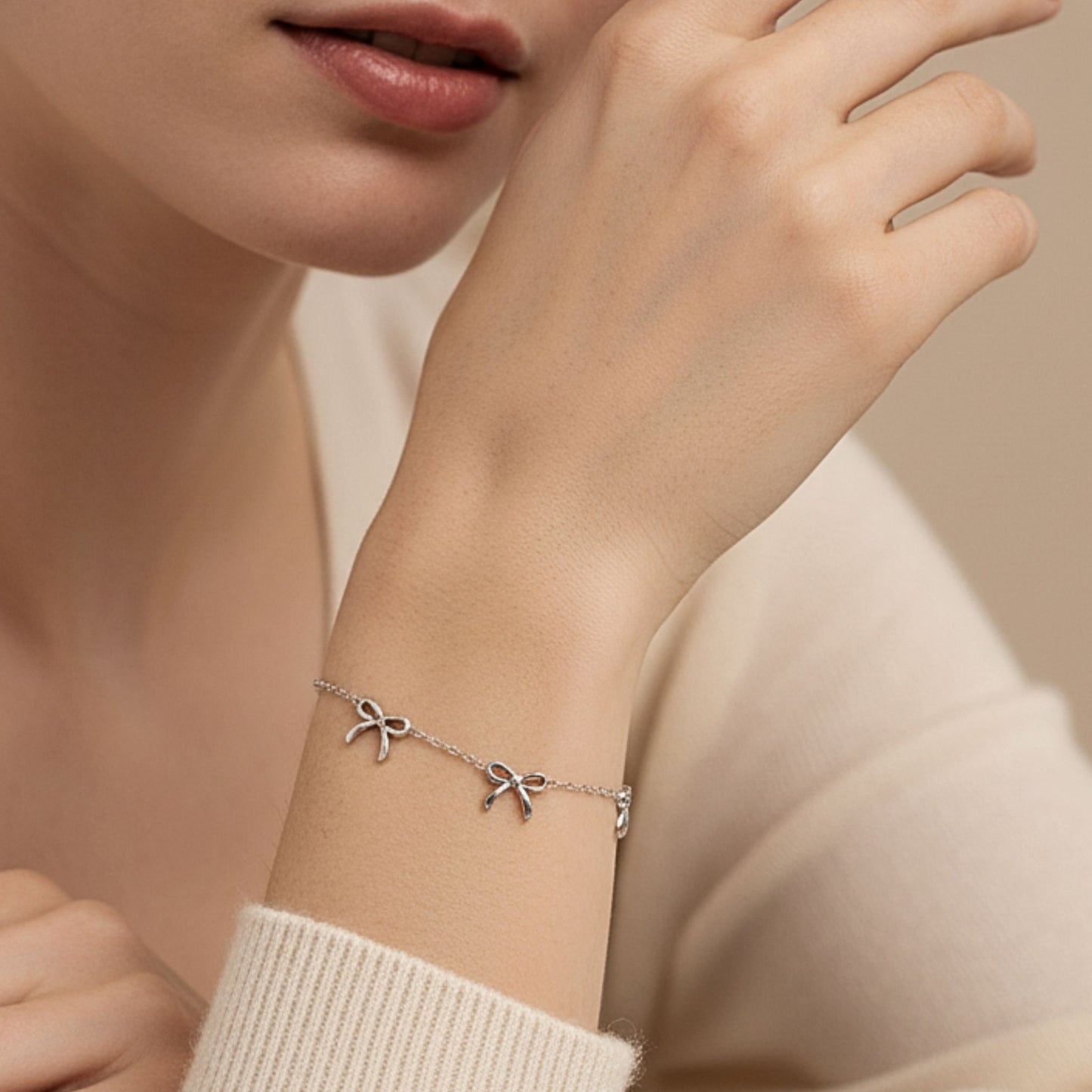 Bracciale Bowline in Acciaio Inox con Fiocchi