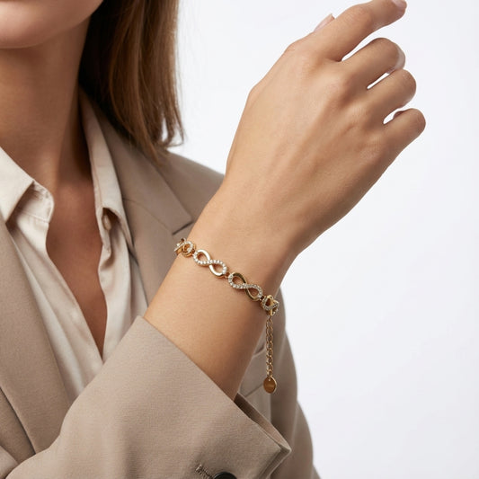 Bracciale Infinito Loop in Acciaio Inox