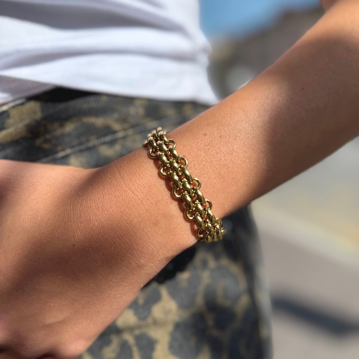 Bracciale Maglia Aura Bold in Acciaio Inox – Catena Chunky