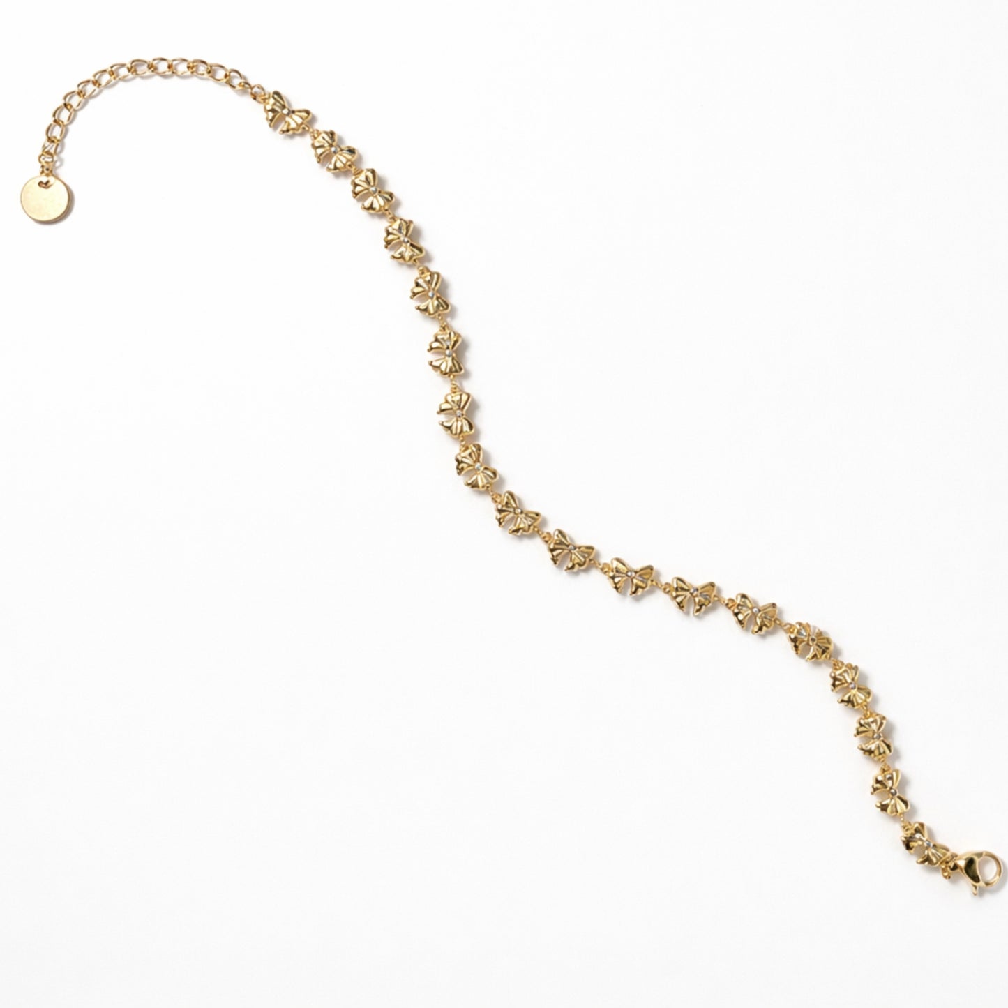 Colette – Cavigliera con Fiocchi in Acciaio Inox Dorato