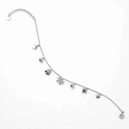 cavigliera poppin acciaio inox charm mix