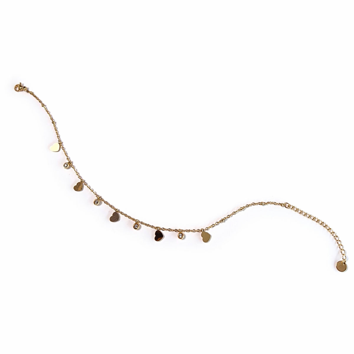 cavigliera elegante acciaio inox regolabile donna