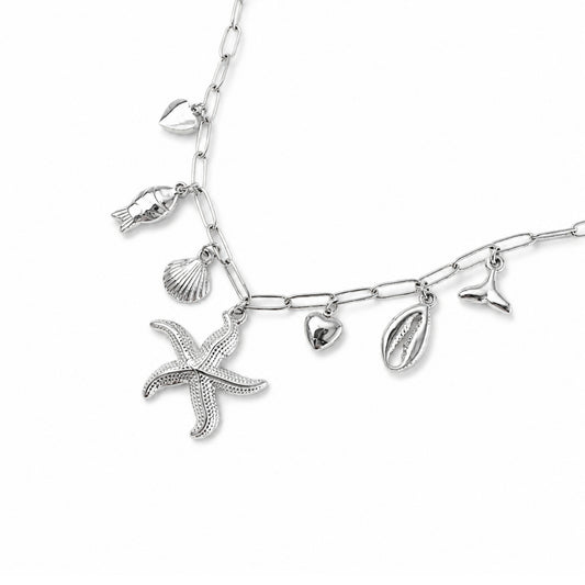 Baia Splash — Collana Charms Marini in Acciaio Inox