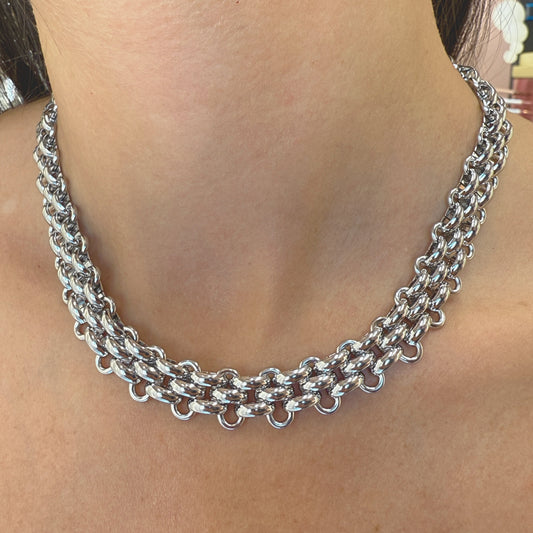 Collana Choker in Acciaio Inox – Maglia Aura Bold