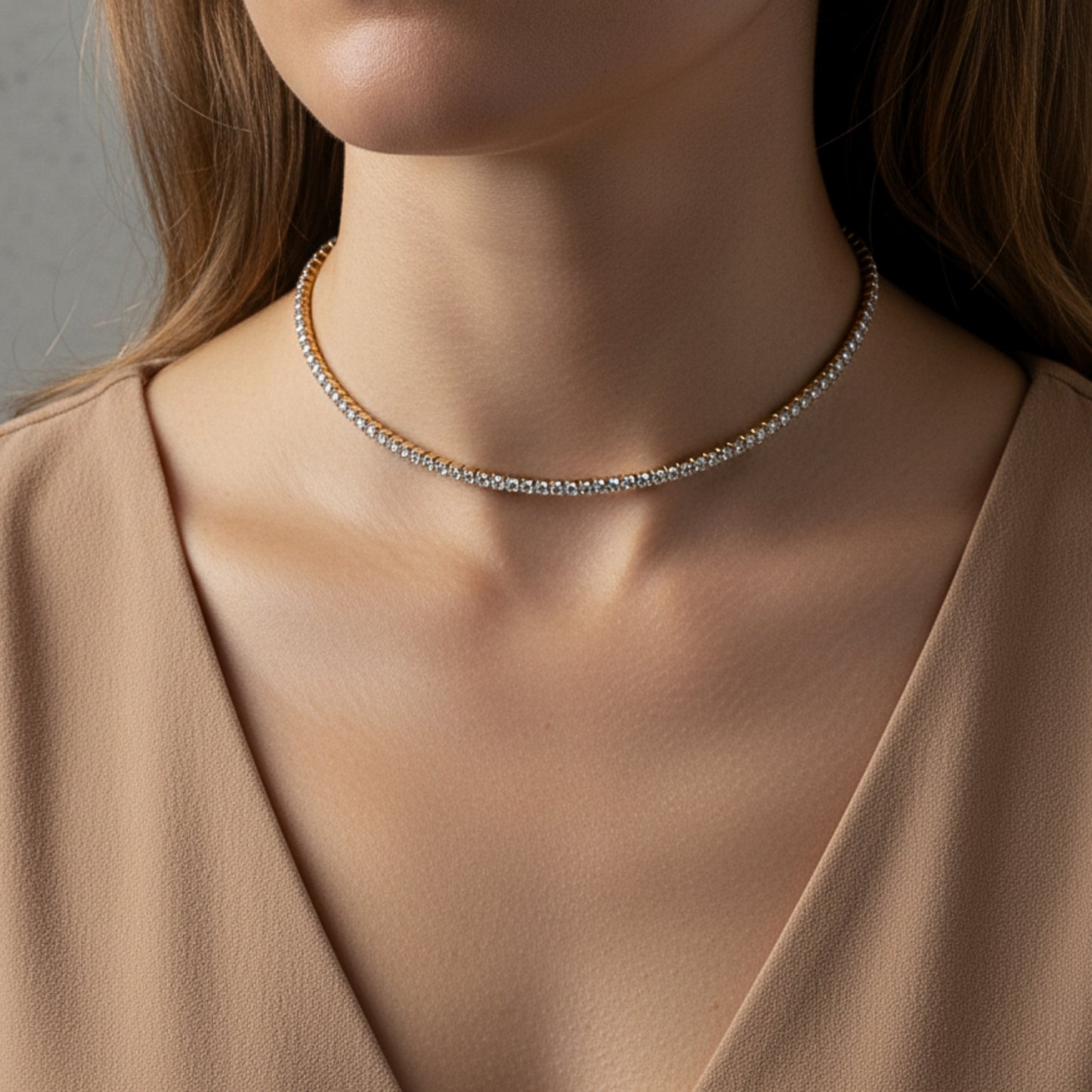 Choker Tennis Nova in Acciaio Inox - Minimal, elegante, intramontabile