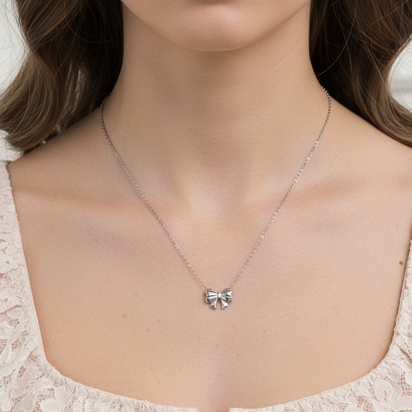 Collana in Acciaio Inox – Bow Coquette