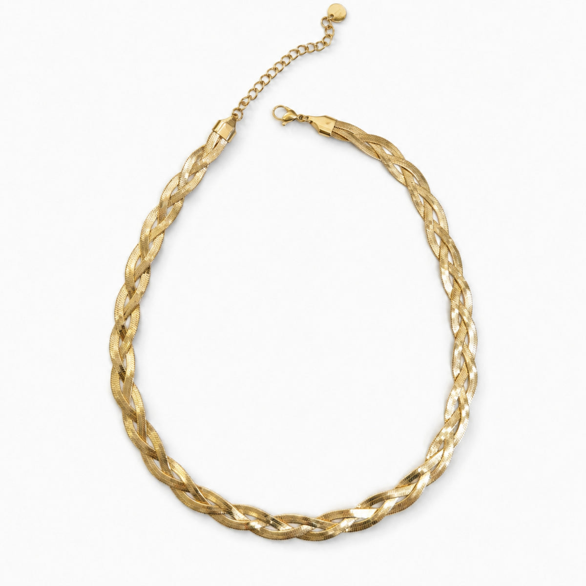 Tressia — Collana a Maglia Intrecciata in Acciaio Inox