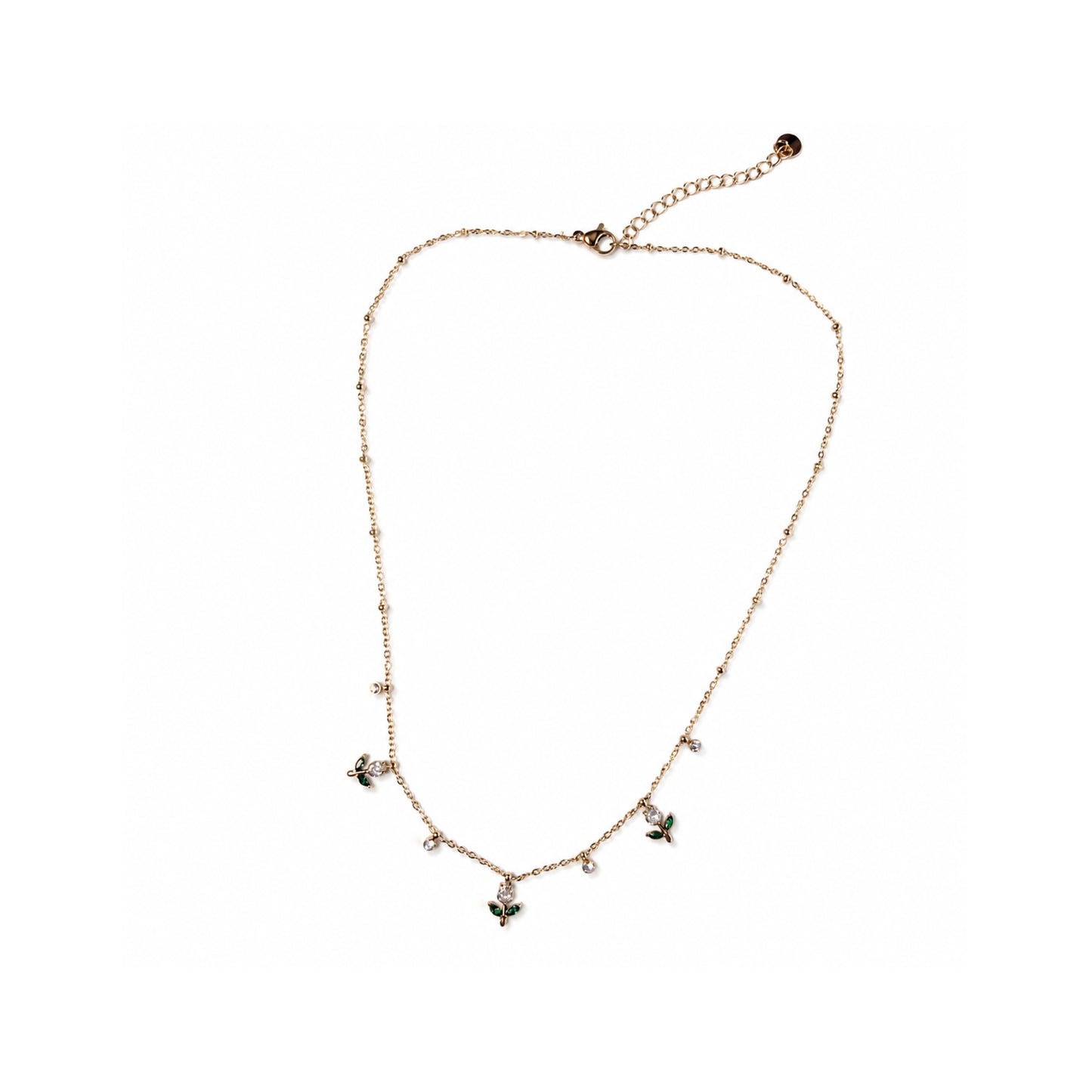 Petali Sottili — Collana con Fiori in Acciaio Inox