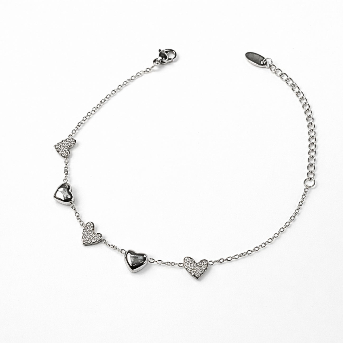 Bracciale Sweety Cuori in Acciaio Inox