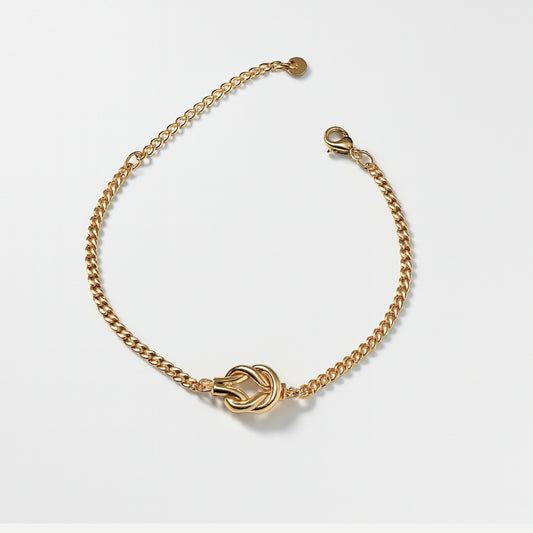 Bracciale Knot in Acciaio Inox con Nodo Centrale