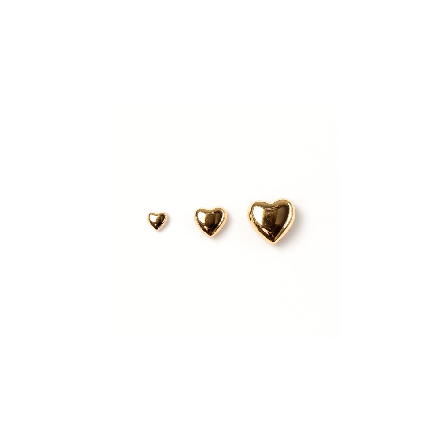 Trio Cuore – Set di 3 Paia di Orecchini in Acciaio Inox