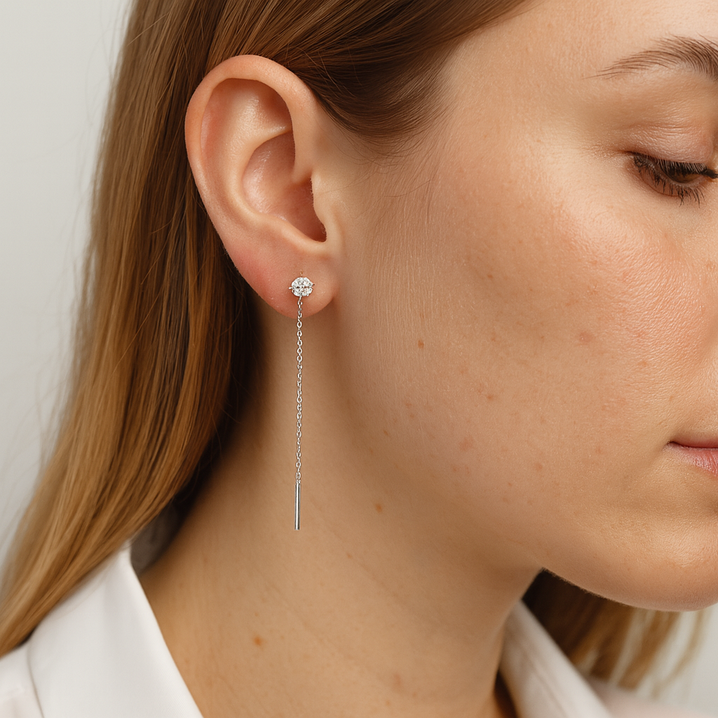 Orecchini Filo di Luce in Acciaio Inox – Eleganza Minimal