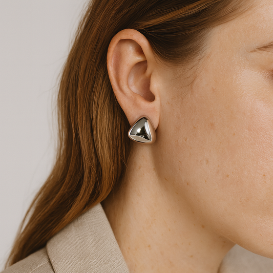 Orecchini Trina in Acciaio Inox β Design Geometrico Moderno