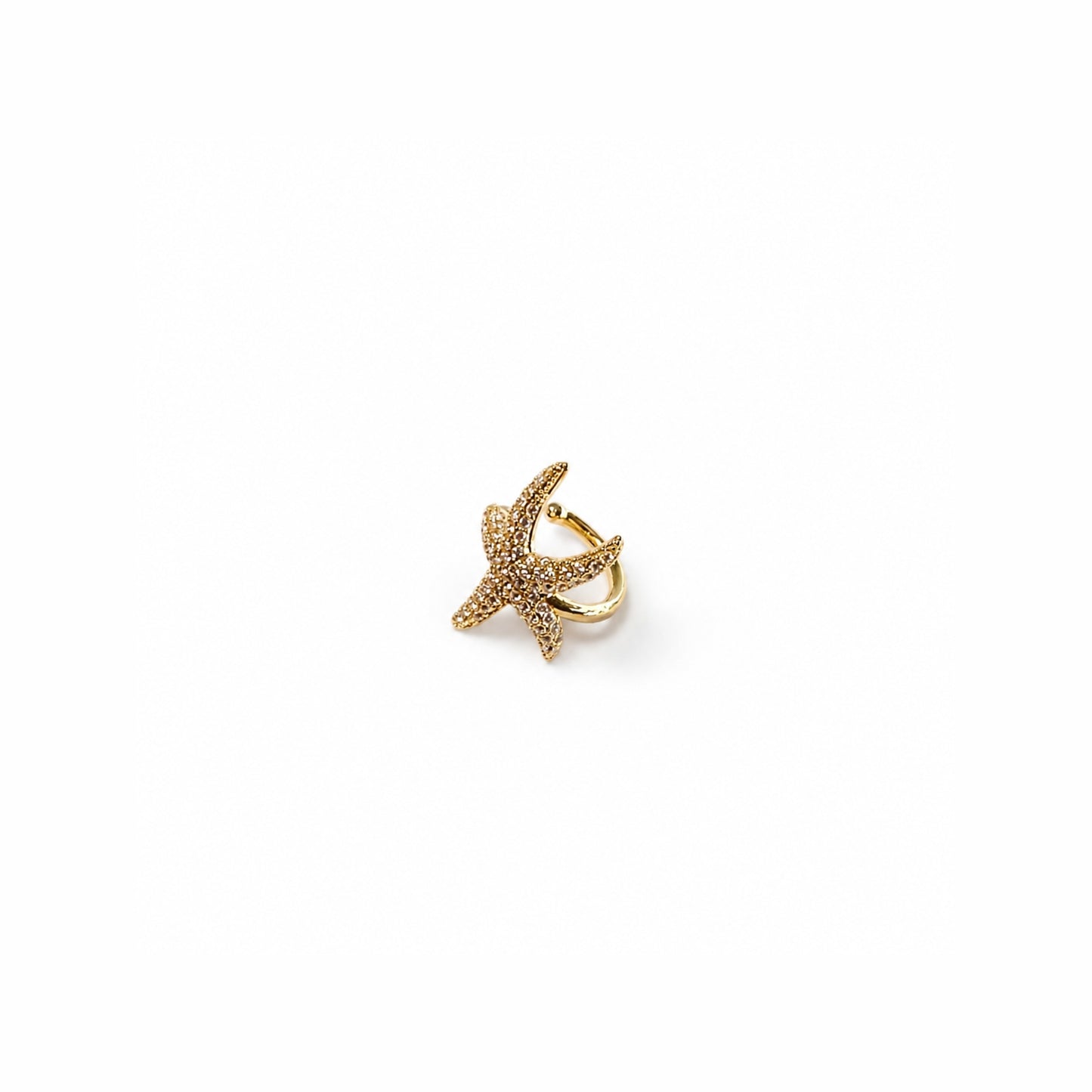 Ear Cuff Stelly· Acciaio Inox con Strass Stella Marina