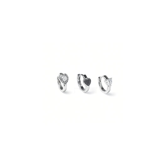 Mini Cuori Charms Set – Orecchini in Acciaio Inox (3 Paia)
