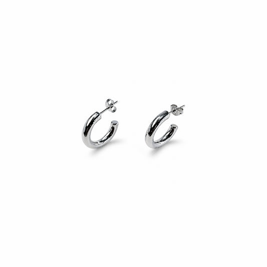 Orecchini Tratto a cerchio aperto 20 mm in acciaio inox