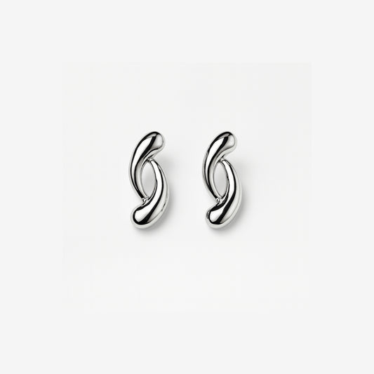 Orecchini “Duo” in Acciaio Inox – Design Scultoreo
