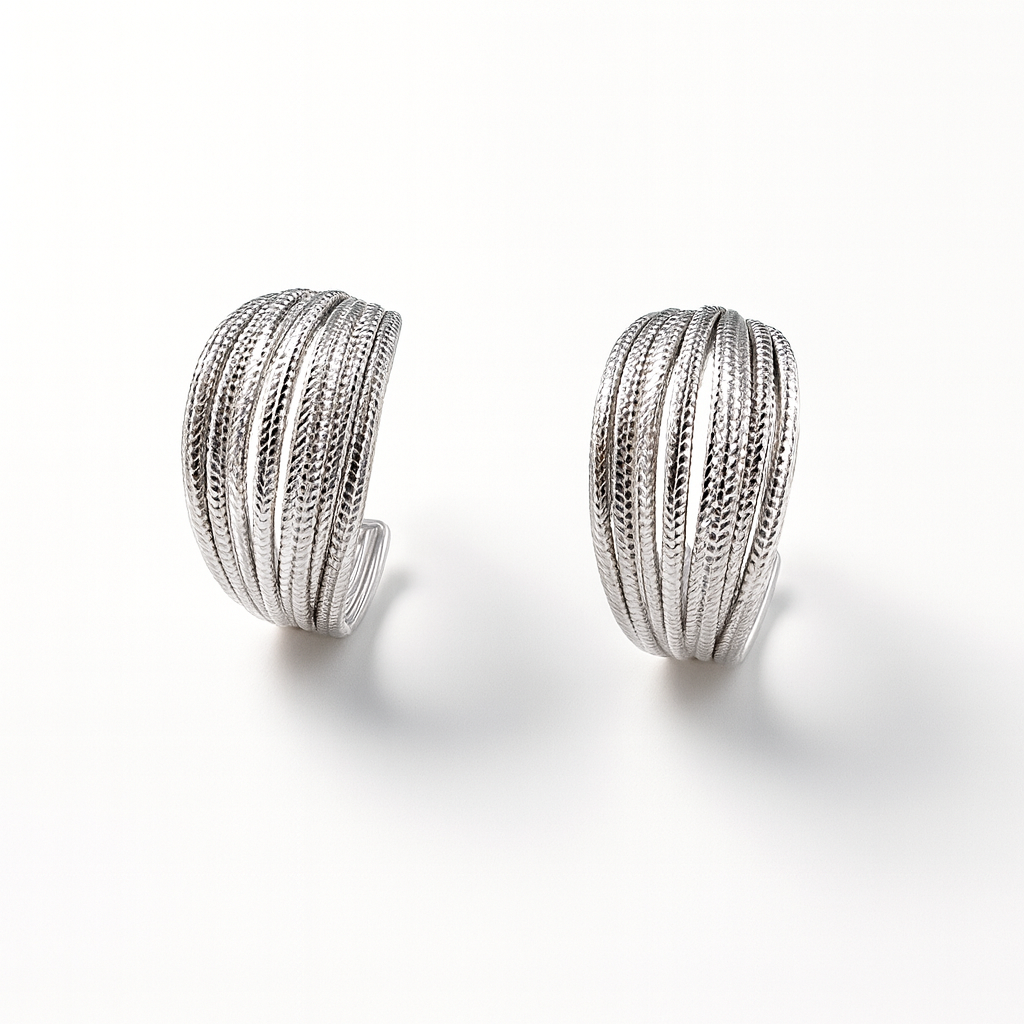 Orecchini Strati in Acciaio Inox – Design a Strati Moderno