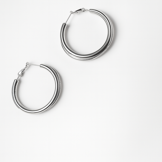 Orecchini Doppia Linea in Acciaio Inox β Minimal Chic