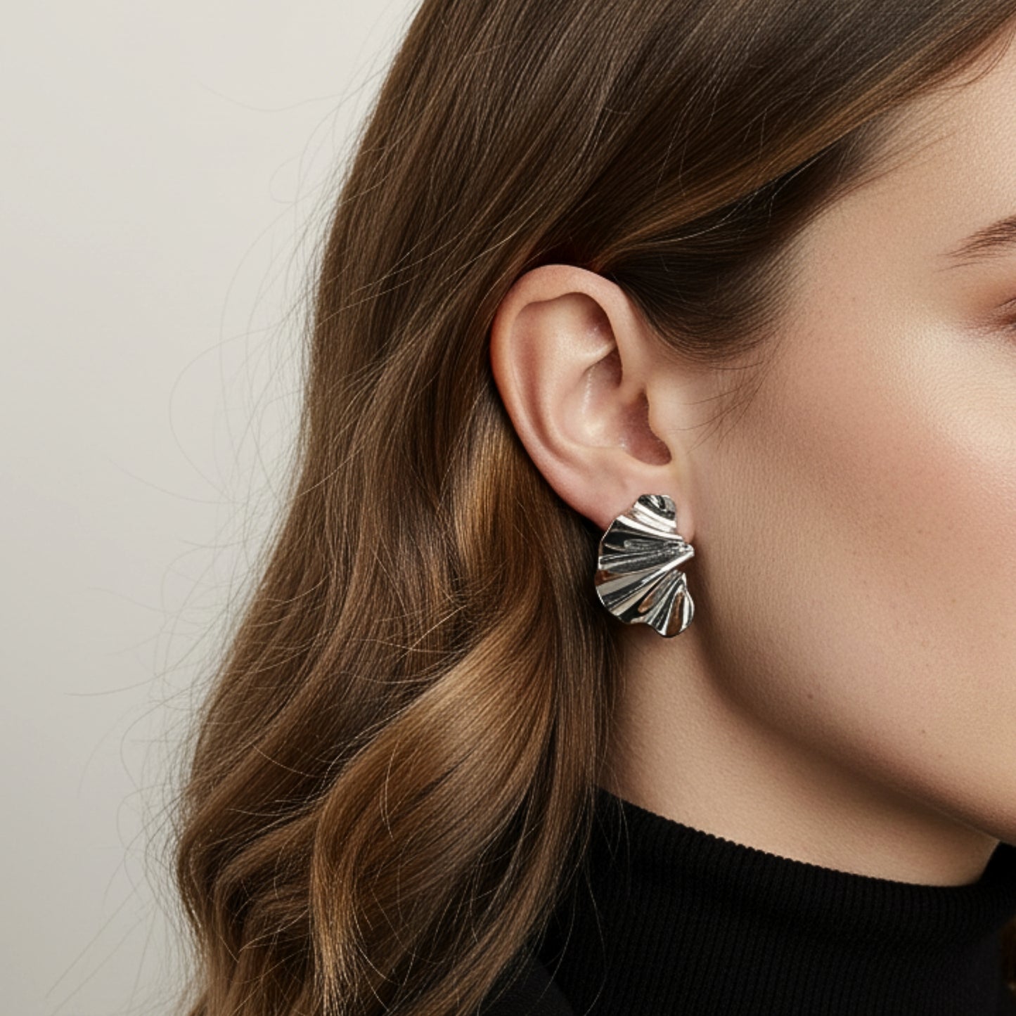 Orecchini Wave Bloom – Acciaio Inox