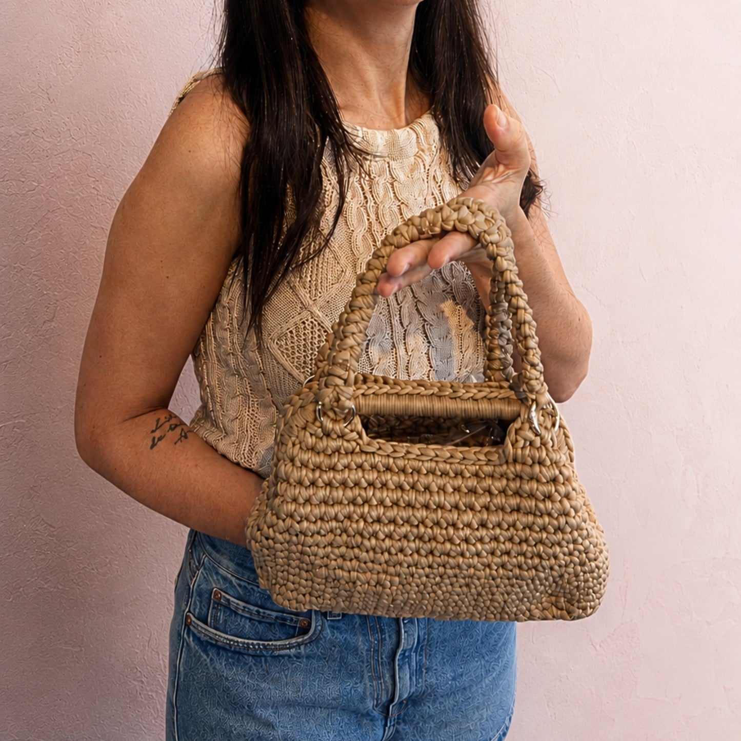 Soffìa – Borsa crochet con tracolla removibile