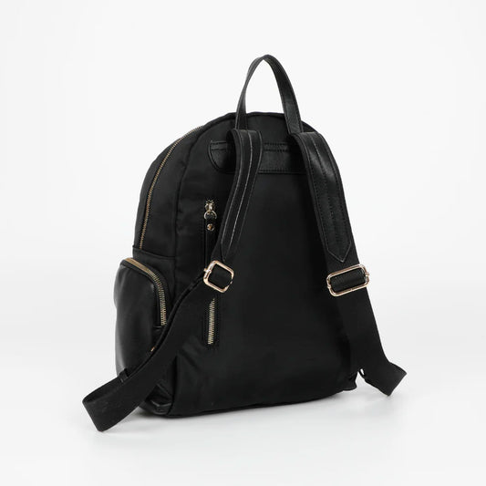 Olié – Zaino nero con dettagli in pu | Mimi mua Firenze