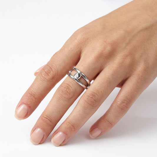 Anello Nodina Minimal Twist – Acciaio Inox Regolabile