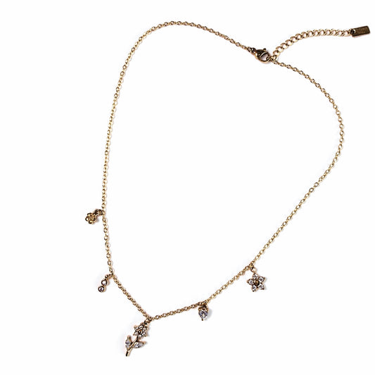 collana primavera acciaio inox charms floreali donna