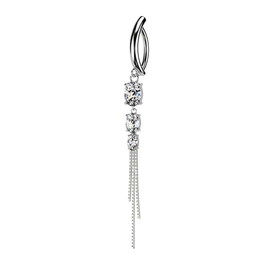 Aura Drop | Piercing Ombelico a Cascata in Acciaio Chirurgico 316L