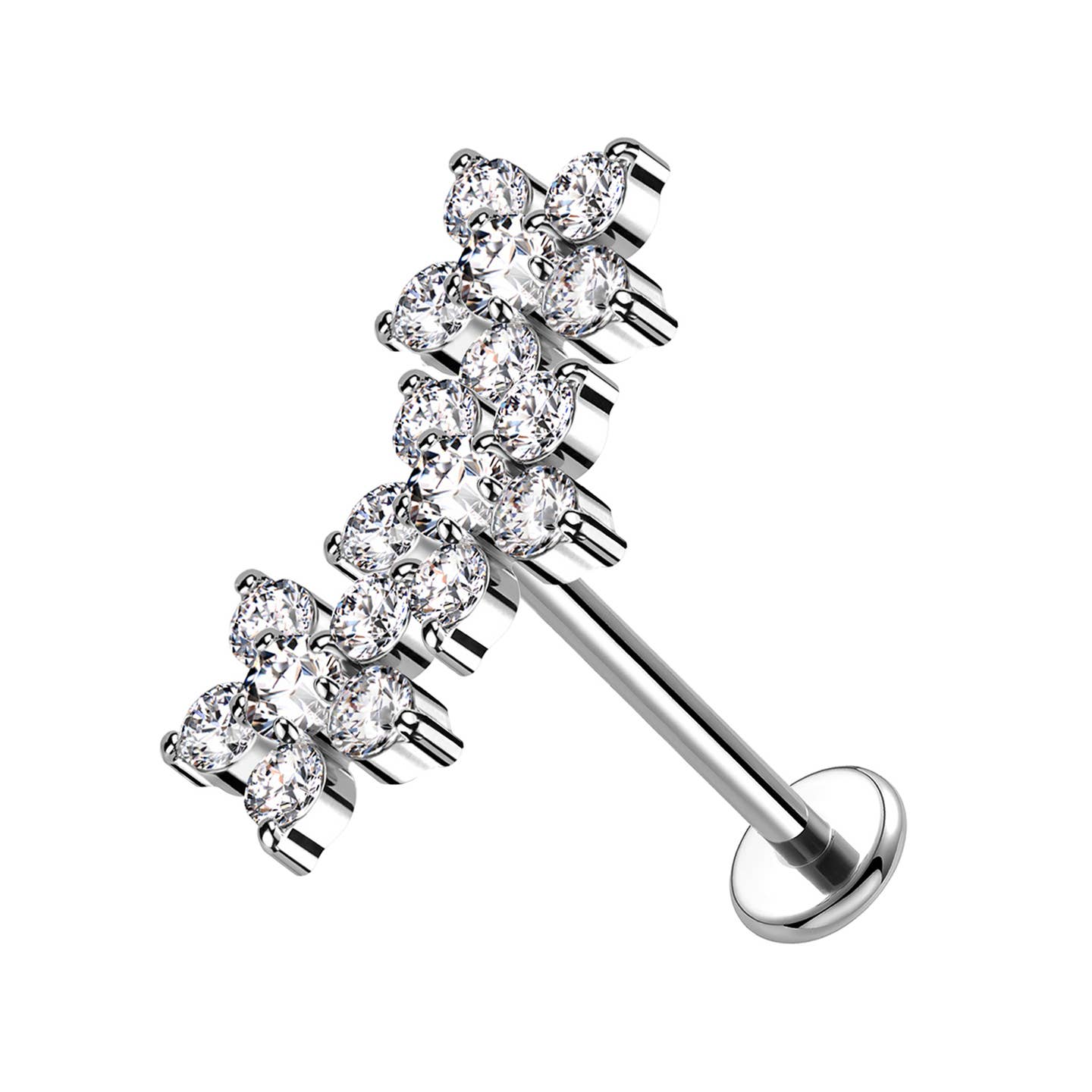 Blossom Climber – Piercing Labret in acciaio inox