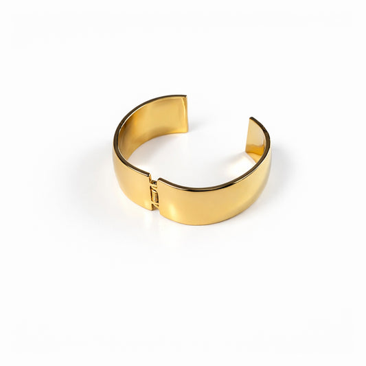 Golden Bangle – Bracciale Rigido Dorato in Acciaio Inox
