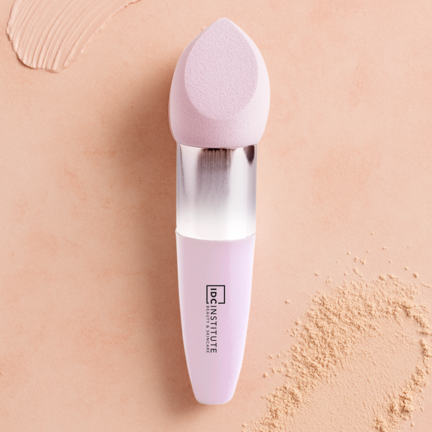 Penello in Spugna Brush Make Up IDC Institute con Manico – Colori Pastello