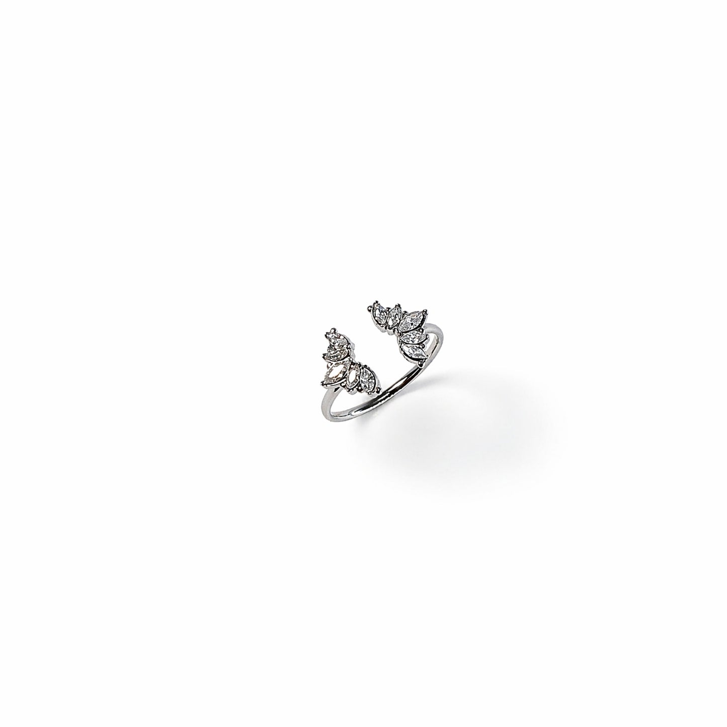 anello zirconia argento regolabile donna design moderno