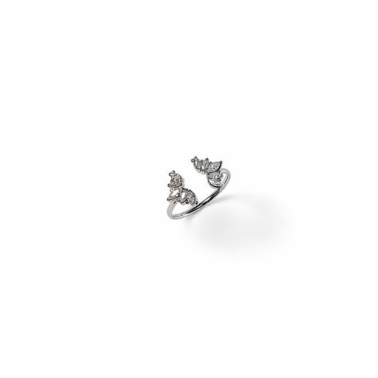 anello zirconia argento regolabile donna design moderno