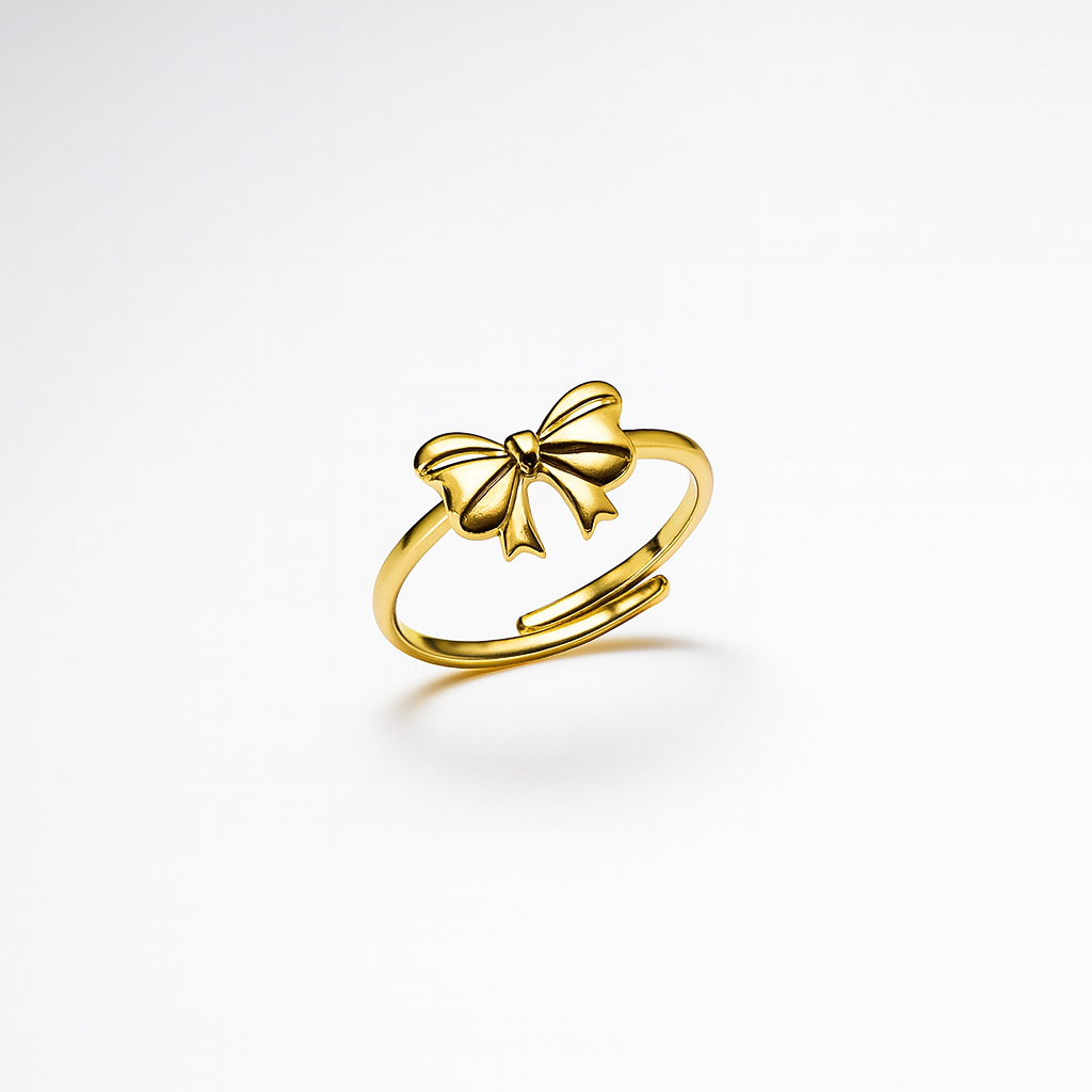 Anello Coquette Bow in Acciaio Inox – Stile Romantico