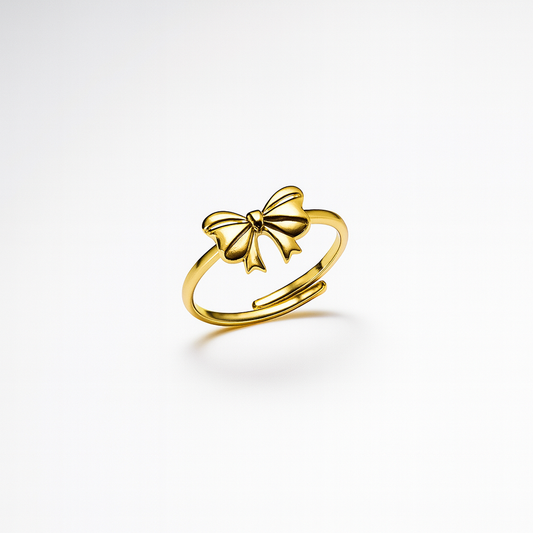 Anello Coquette Bow in Acciaio Inox – Stile Romantico