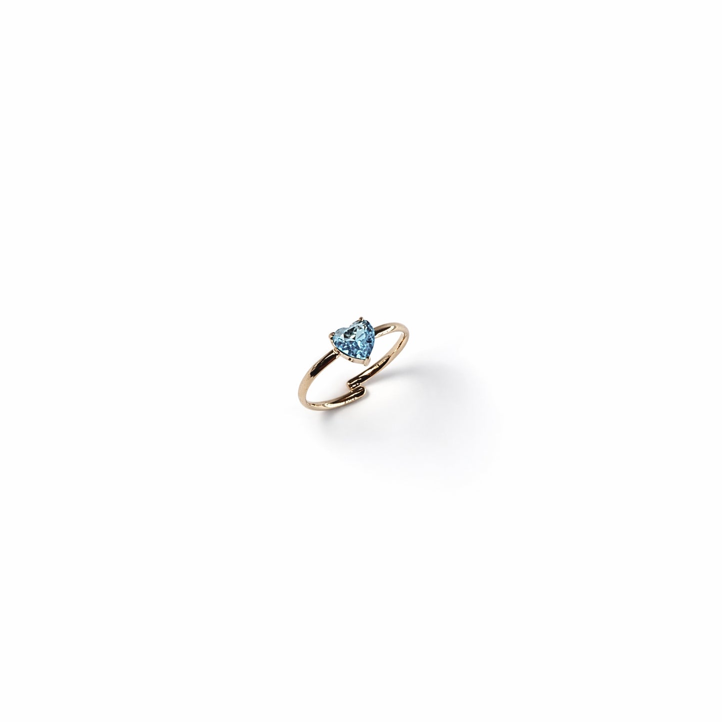 Anello regolabile Dorina con cuore punto luce in Acciaio Inox