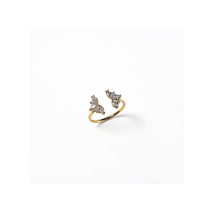 anello brillante forma petali acciaio inox
