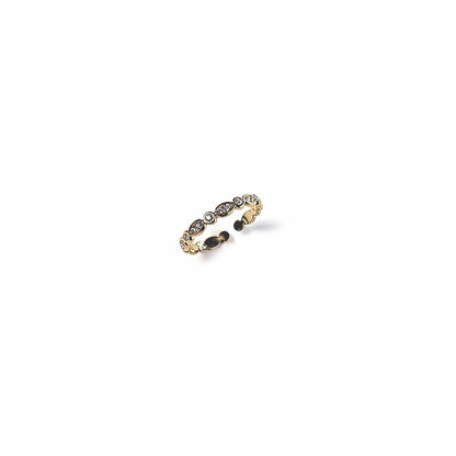 anello donna regolabile pattern brillante acciaio inox