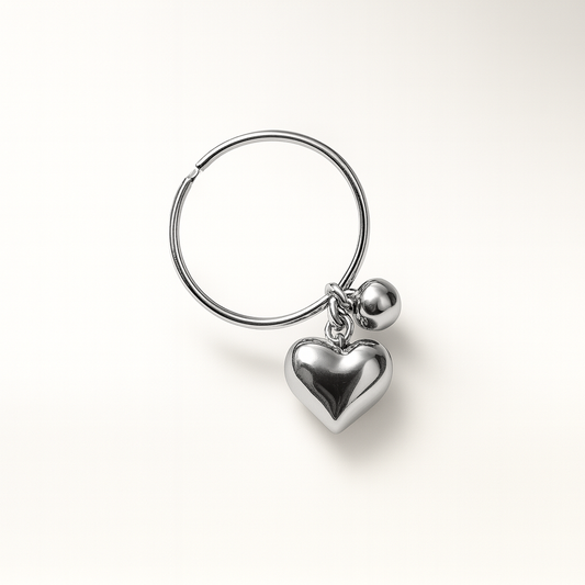 Anello Tiny Love in Acciaio Inox con Ciondolo Cuore