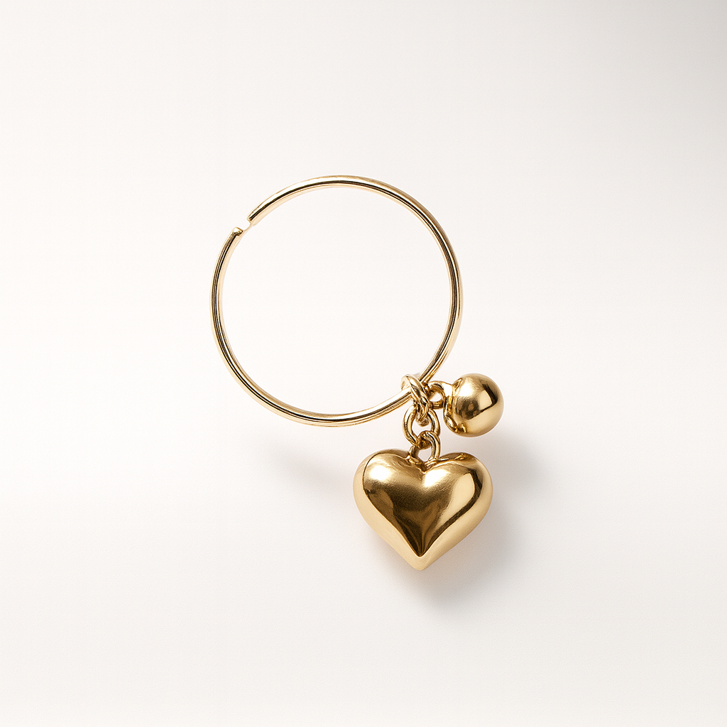 Anello Tiny Love in Acciaio Inox con Ciondolo Cuore