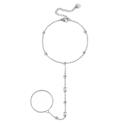 Mimi — Baciamano in Acciaio Inox con Punti Luce