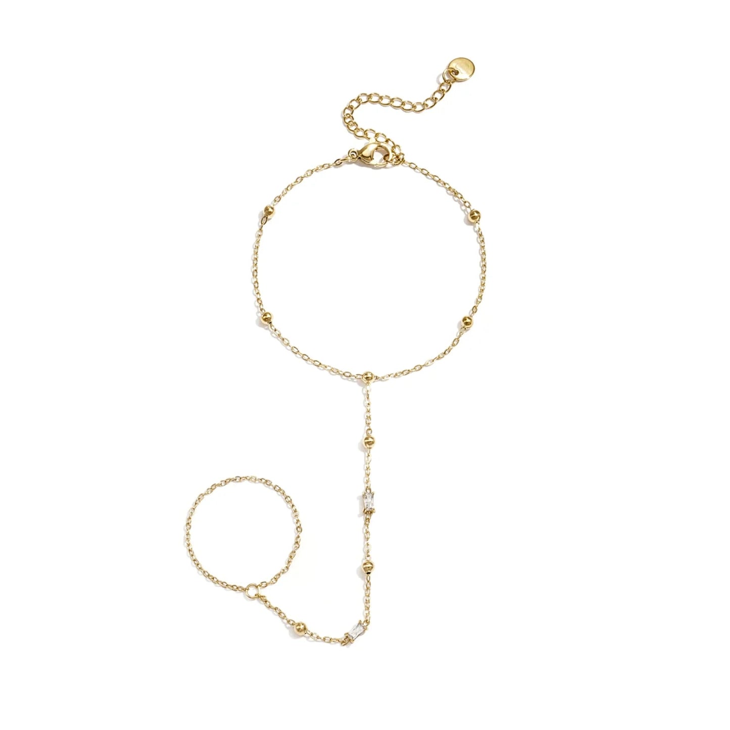Mimi — Baciamano in Acciaio Inox con Punti Luce
