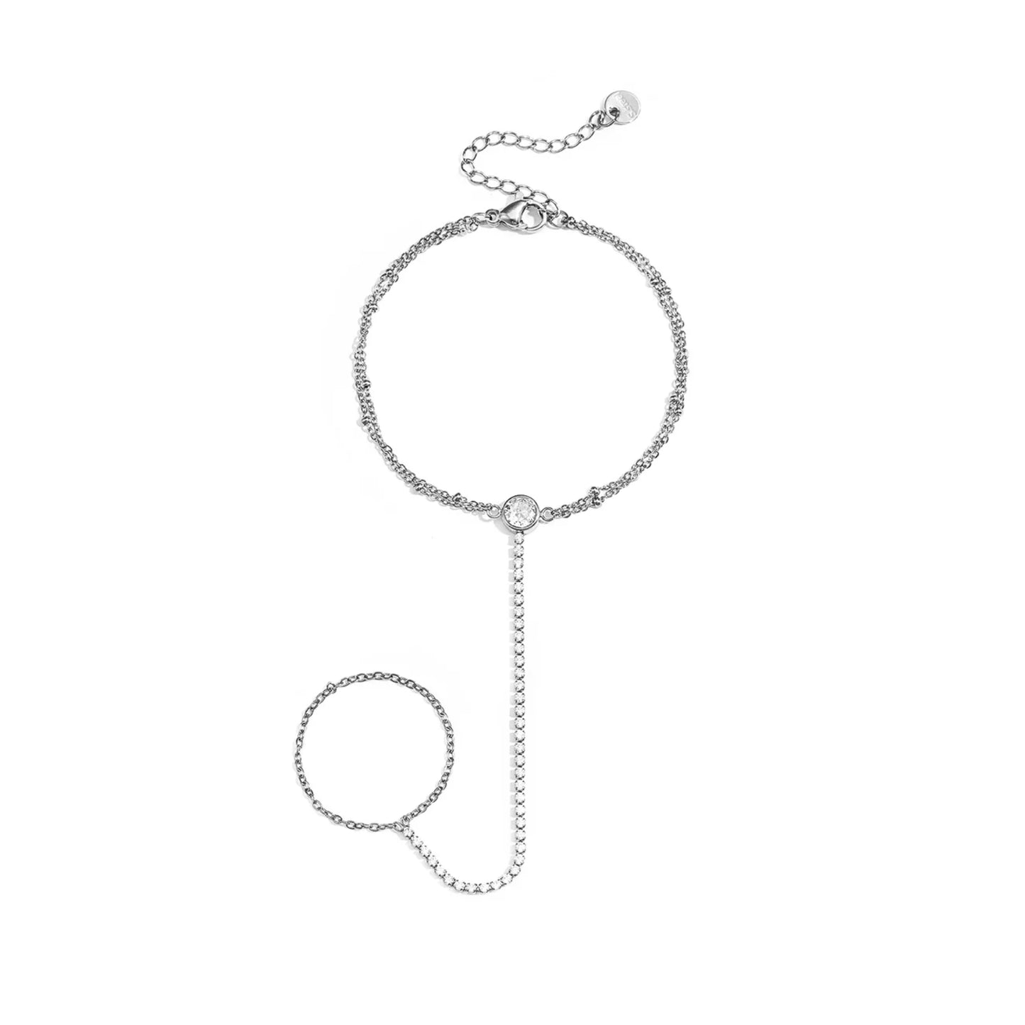Nara — Bracciale Baciamano con Filo Tennis