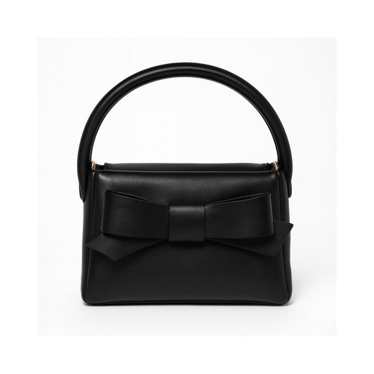 Fiocca – Borsa con fiocco e tracolla removibile in catena dorata