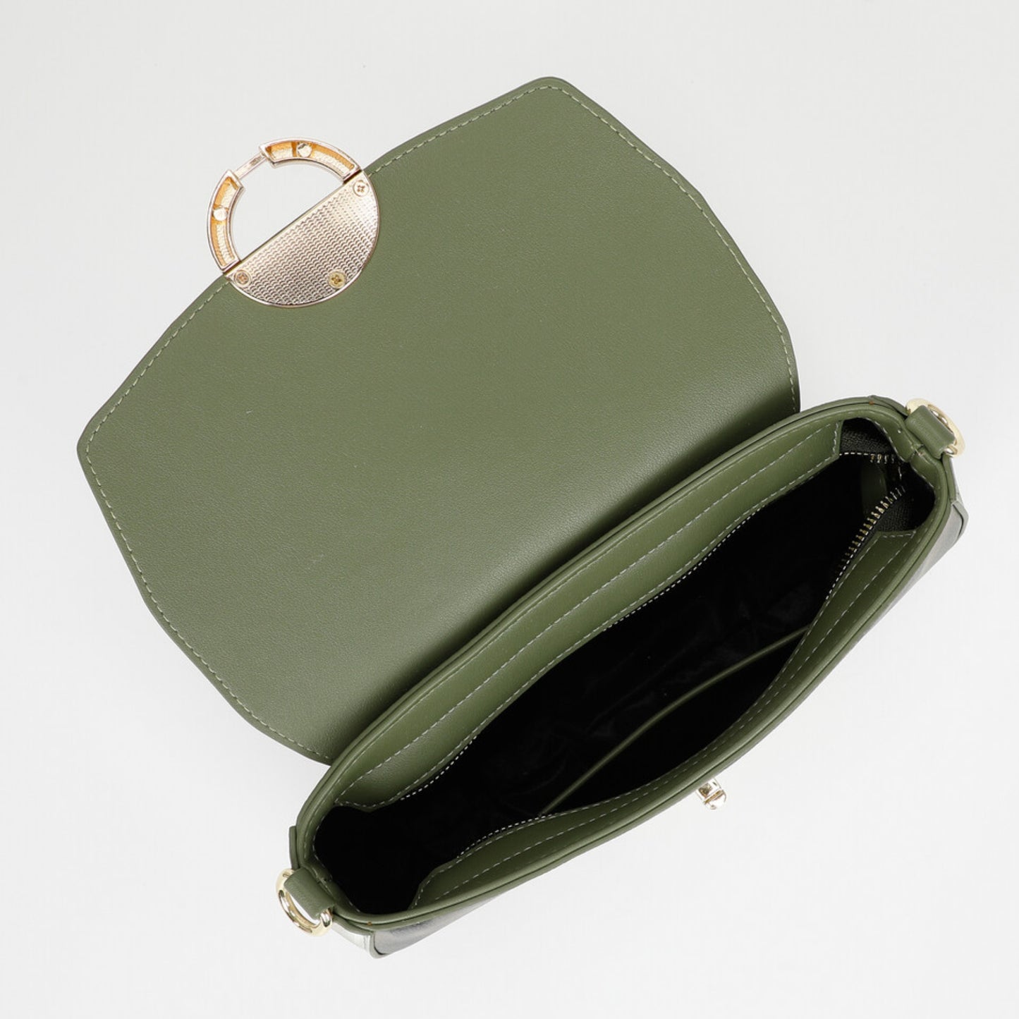 Ritmo Verde Ombra – Borsa a spalla con sfumature artistiche | Mimi Mua Firenze