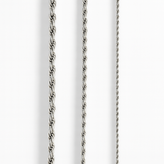 Bracciale Rope in acciaio inox colore oro catena intrecciata