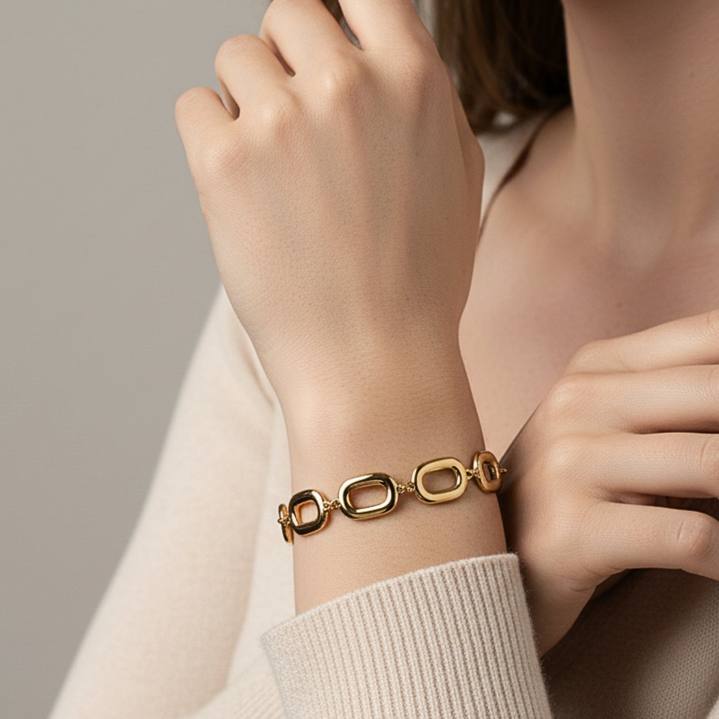 Bracciale Frame in Acciaio Inox – Design ovale Bold